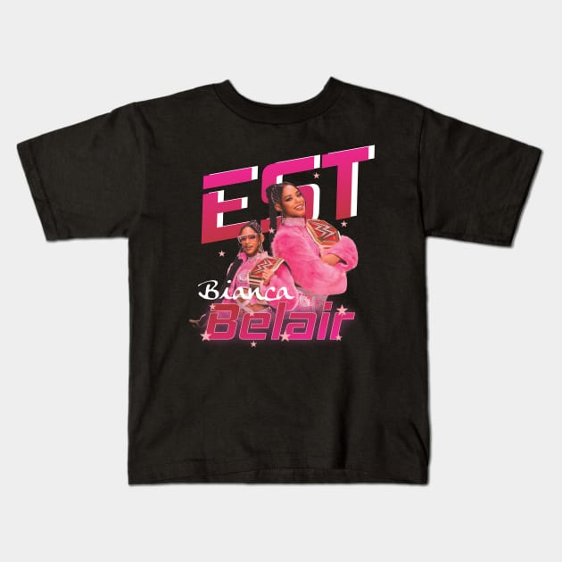 Famous wwe bianca belair Kids T-Shirt by cokistick